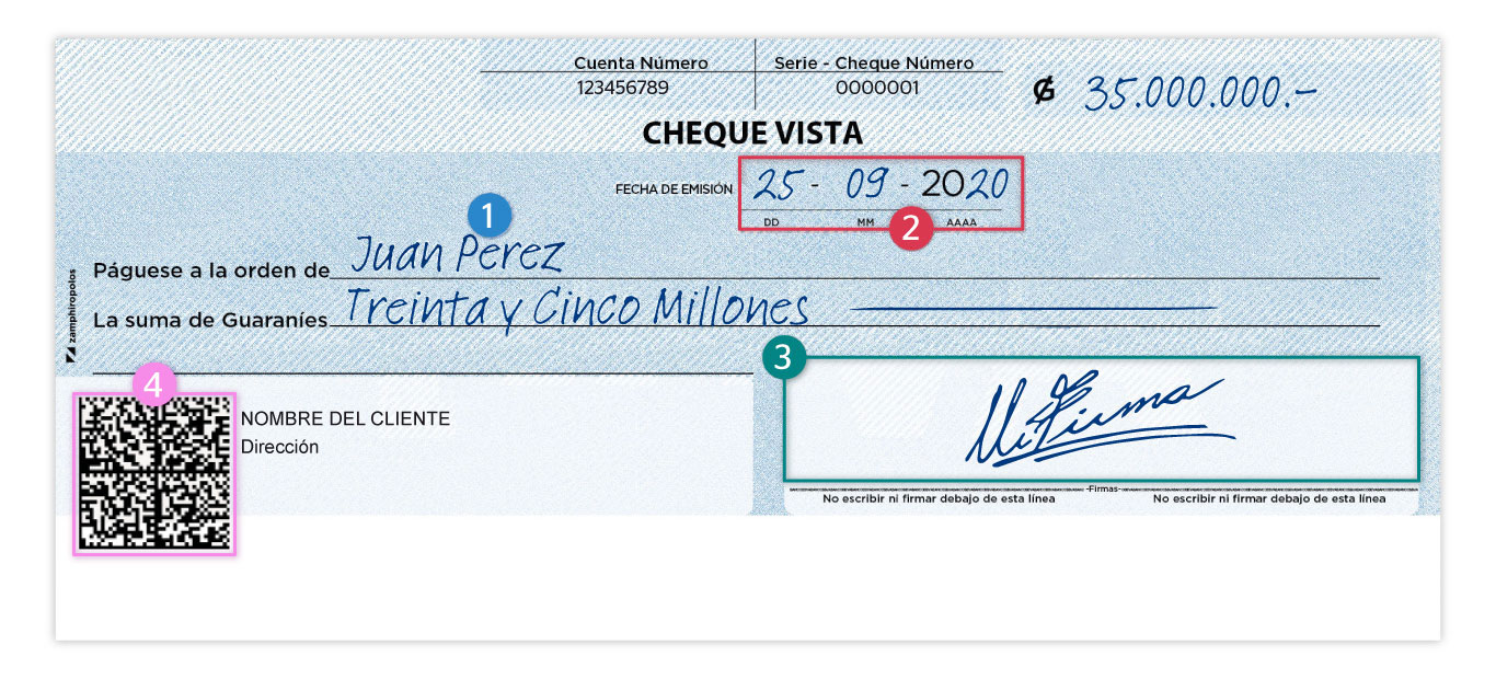 Cheque Frente