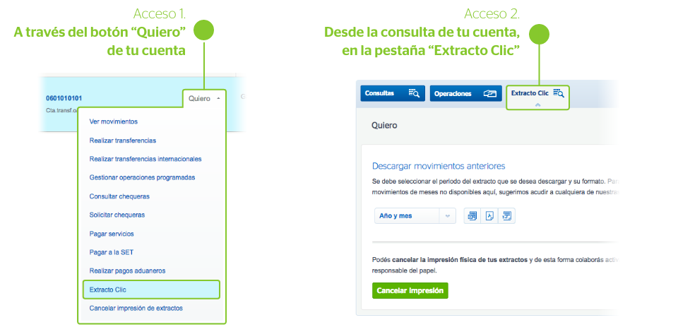 Extracto Clic - Consulta tu extracto